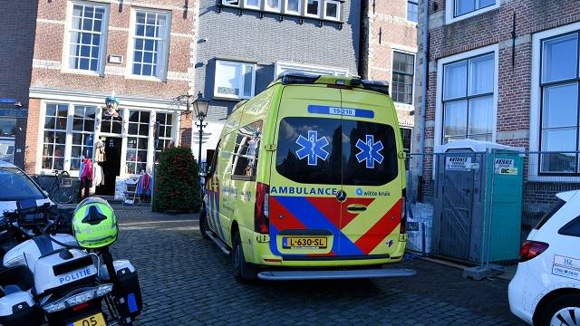 hulpdiensten bij de Koningstraat in Goes