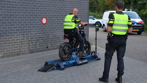 de politie maakte tijdens de controle gebruik van een rollenbank