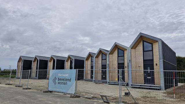 de flexwoningen aan de Sloestraat in Hansweert