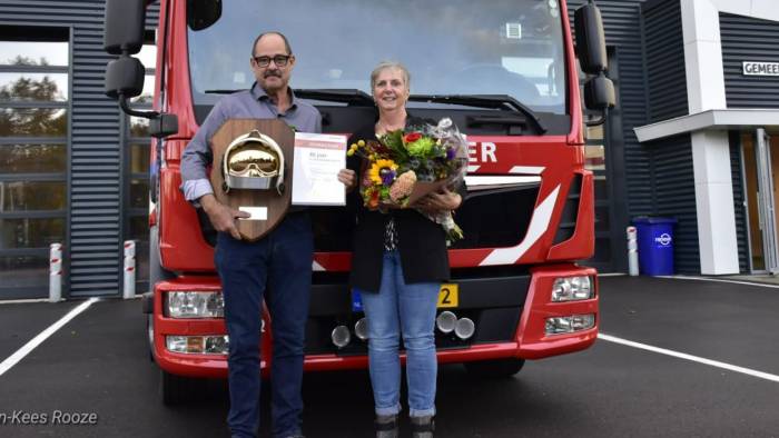 Vrijwilligersmedaille voor vertrekkende brandweerman Gerard Freijser