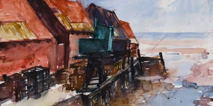 Kees Huijsen exposeert aquarellen in hal gemeentehuis Kapelle