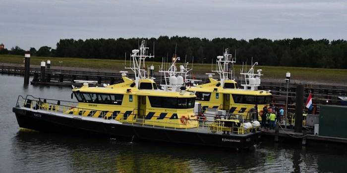 Machinekamer patrouillevaartuig loopt vol water