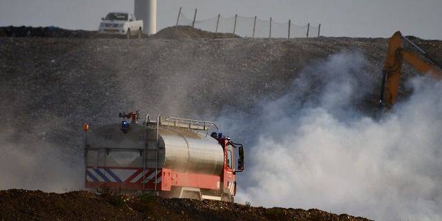 Flinke buitenbrand bij vuilstort Nieuwdorp