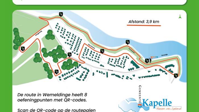 Route informatie bord - Kapelle