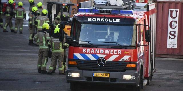 Middelbrand in loods met houtpellets Nieuwdorp