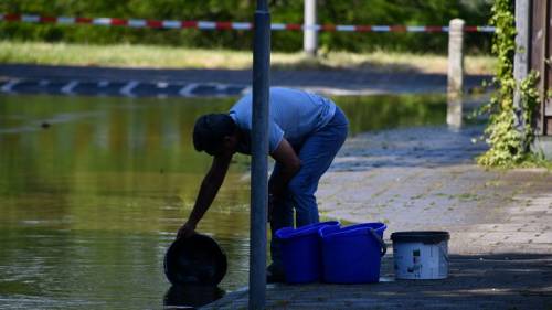 wateroverlast in de Eikenlaan