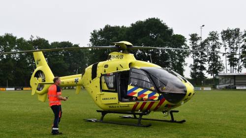 traumahelikopter landt in Kruiningen