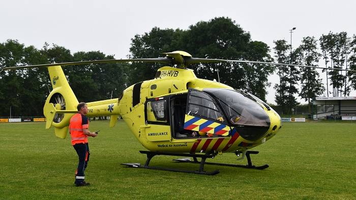 traumahelikopter landt in Kruiningen