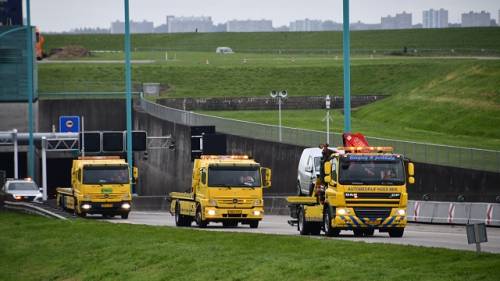 bergingswerkzaamheden bij Westerscheldetunnel