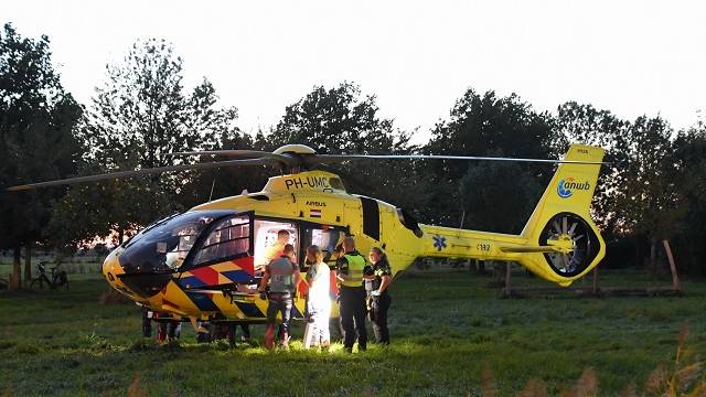 traumahelikopter landt in Yerseke