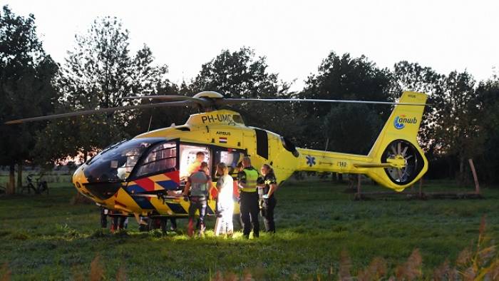 traumahelikopter landt in Yerseke