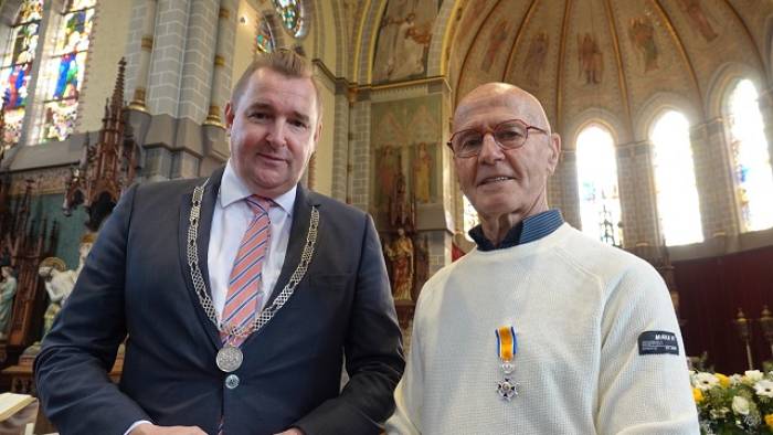 burgemeester Gerben Dijksterhuis en Sjaak Uitterhoeve