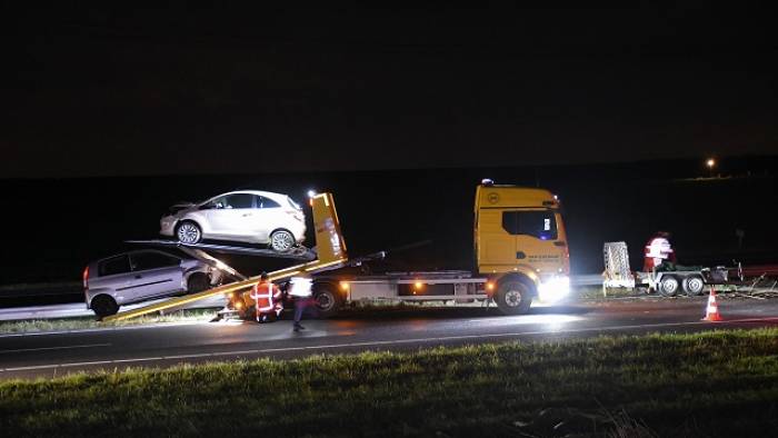 ongeval A58 Krabbendijke met meerdere voertuigen