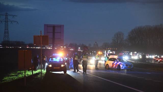 brand op de A58 zorgt voor file