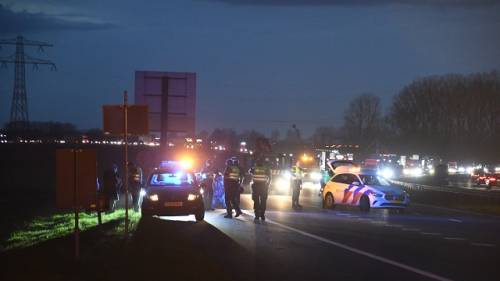 brand op de A58 zorgt voor file