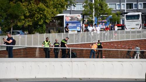 het fietspad waar het ongeluk plaatsvond