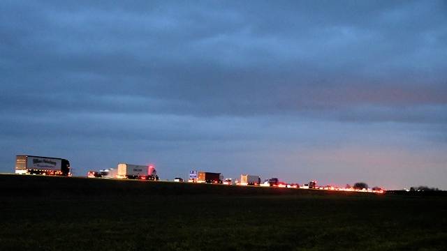 file en vertraging op de A58