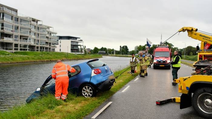 auto te water Westhavendijk Goes/Wilhelminadorp