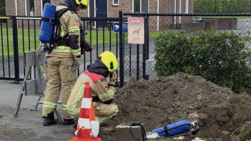 Gasleiding geraakt tijdens werkzaamheden in Colijnsplaat