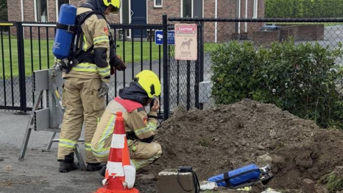 Gasleiding geraakt tijdens werkzaamheden in Colijnsplaat