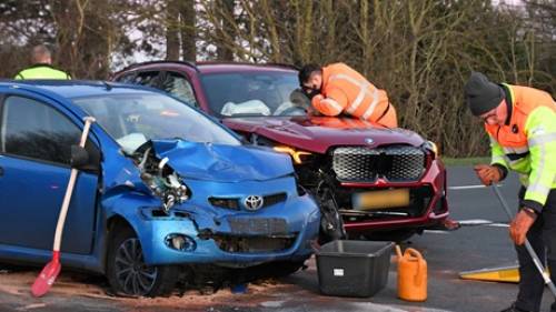 botsing bij Yerseke met schade en letsel