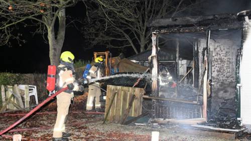 brandweer in actie in Kortgene