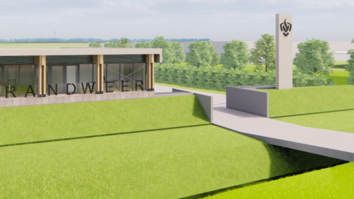 Het ontwerp van de nieuwe brandweerpost in Goes-West