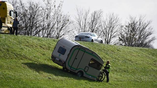de gestrande caravan