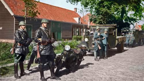 Nederlandse militairen in Souburg, tijdens de mobilisatie in 1939