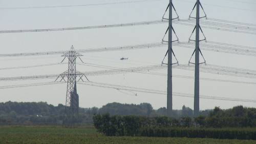 De helikopter ter hoogte van Nisse.