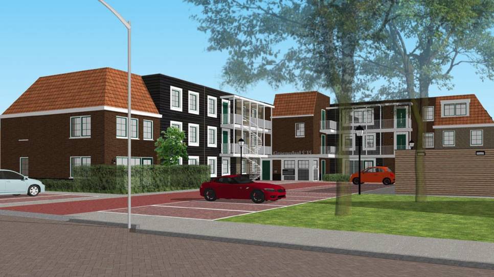 Impressie van het nieuw te bouw Hof van Groenedaal
