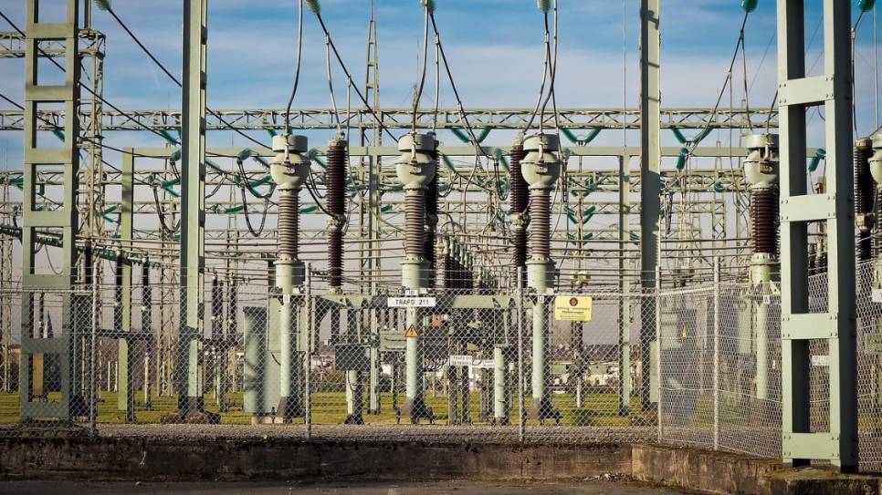 Een 380kV-verdeelstation.