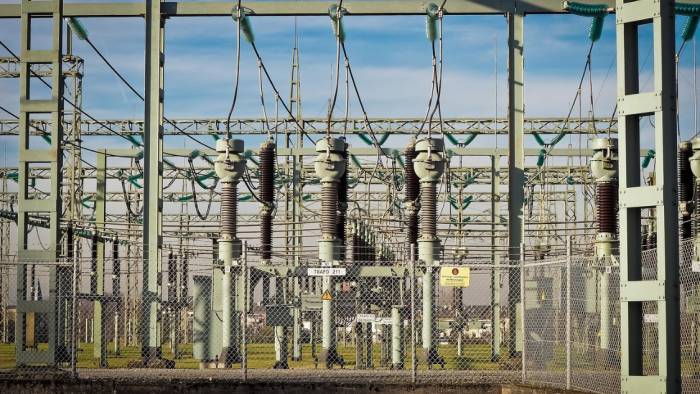 Een 380kV-verdeelstation.