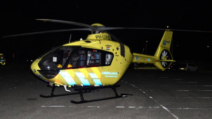 Een helikopter kwam ter plaatse.