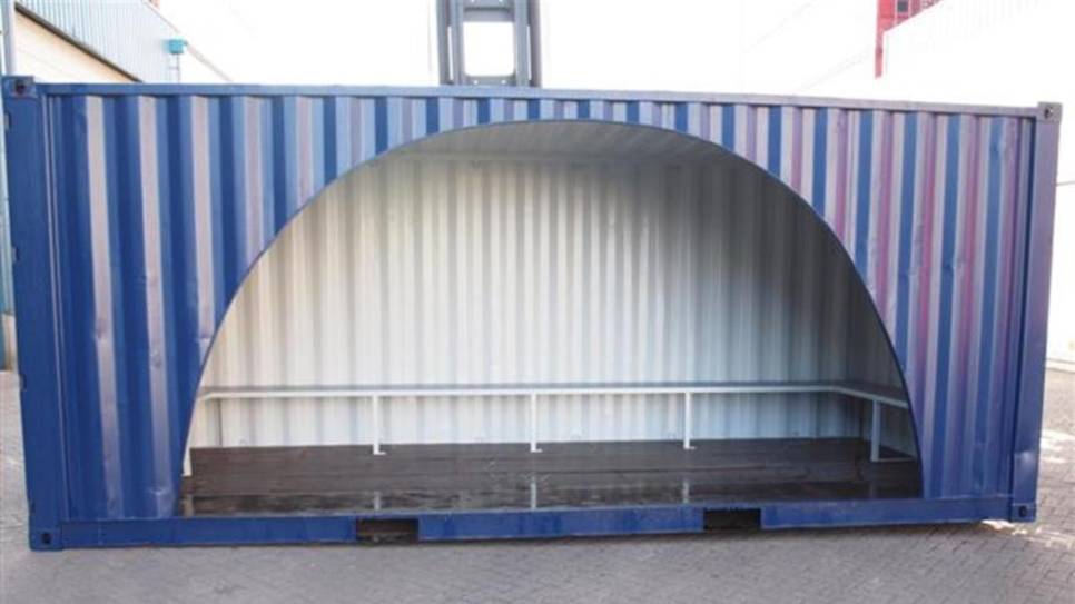 Een proefopstelling van de jongerencontainer
