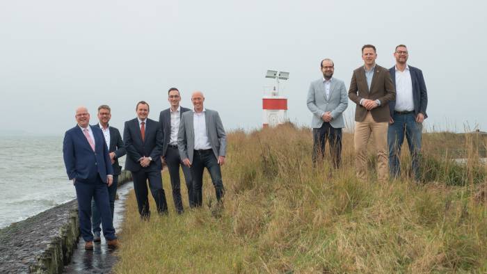 Het team van SGP-CU Borsele, met geheel links lijsttrekker en huidig wethouder Kees Weststrate.
