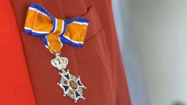 De medaille behorend bij de onderscheiding Lid in de Orde van Oranje-Nassau.
