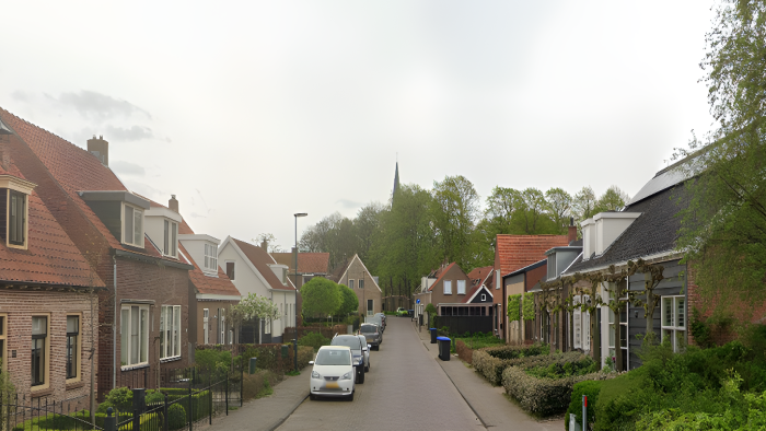 De dorpskern vanuit de Gerbenesseweg.