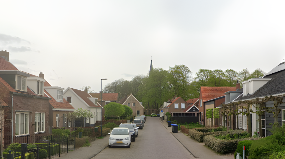 De dorpskern vanuit de Gerbenesseweg.