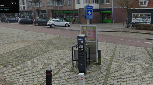 Parkeermeter aan de Oostsingel in Goes: alleen digitaal betalen.