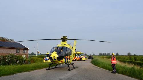 Traumahelikopter in Ellewoutsdijk