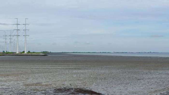 Het zandstrand bij Krabbendijke.