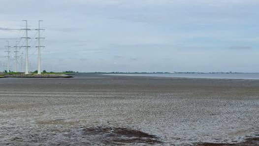 Het zandstrand bij Krabbendijke.