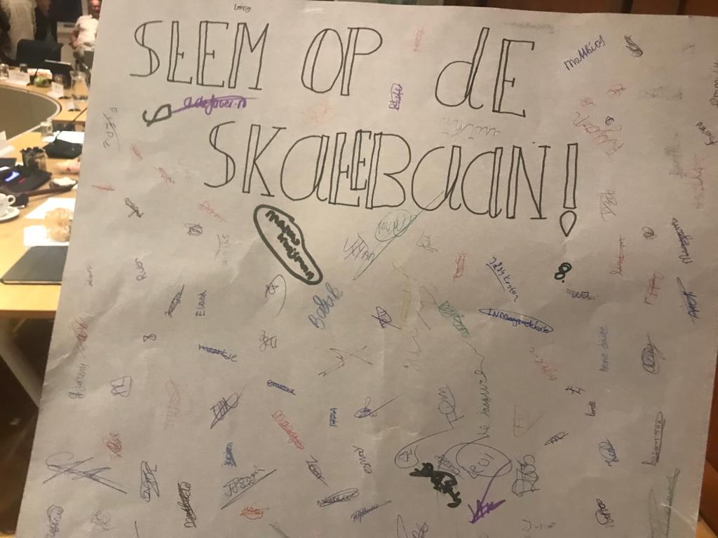 De ruim tweehonderd handtekeningen voor een skatebaan in Yerseke.